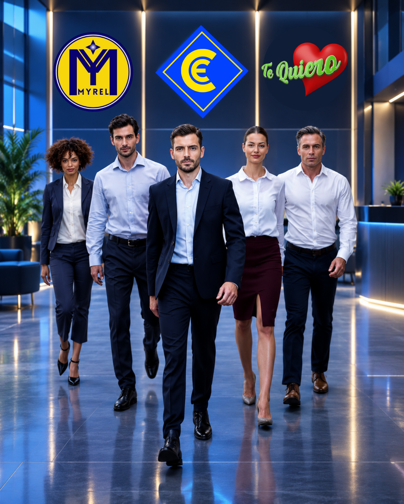 Equipo comercial del ecosistema empresarial